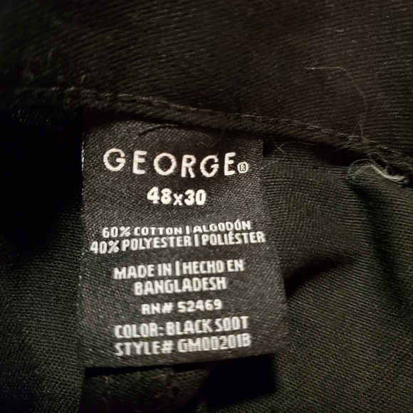 ==^NWT George black wrinkle resistant slacks 48 x 30 - Picture 6 of 10